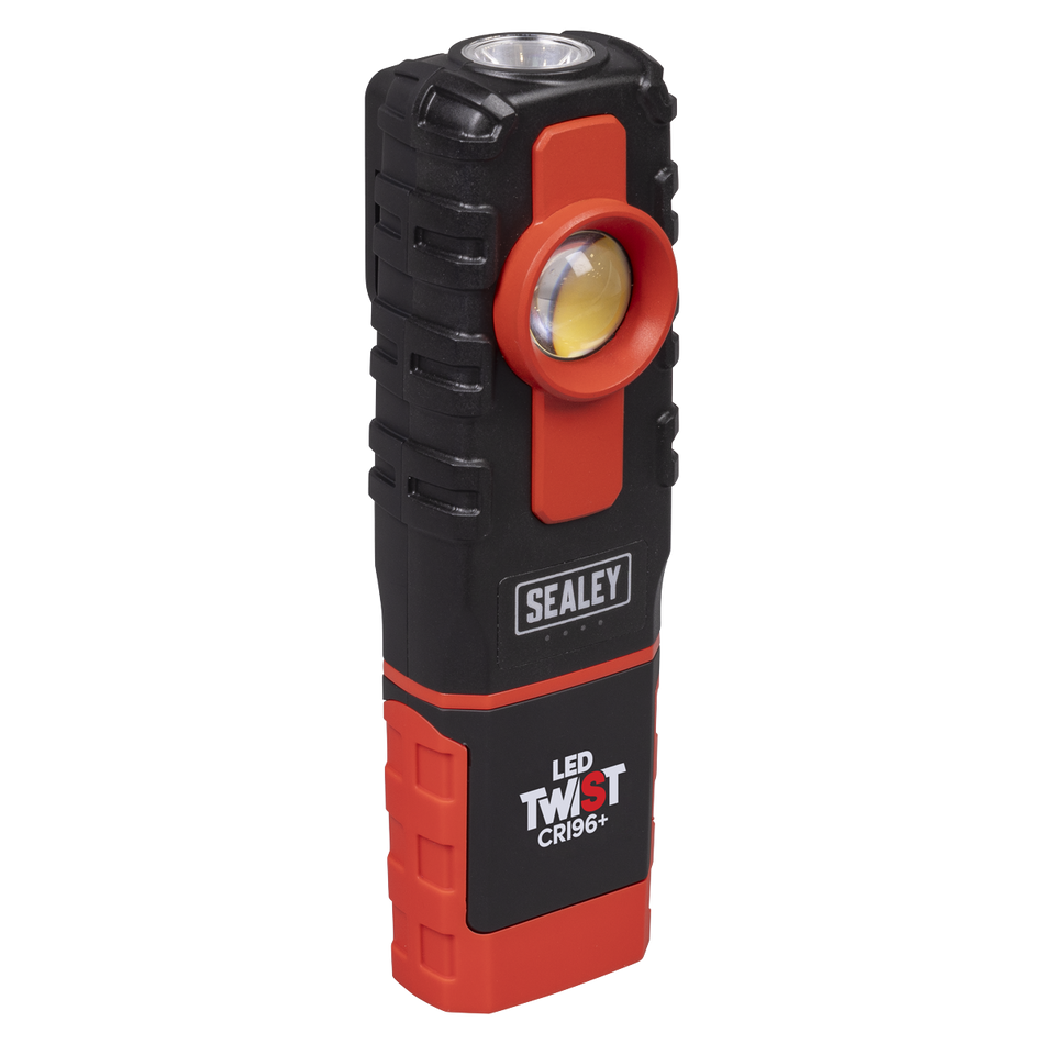 LED601CM LED Twist Rechargeable Inspection Light 6W COB LED & 1W SMD LED Colour Match CRI 96