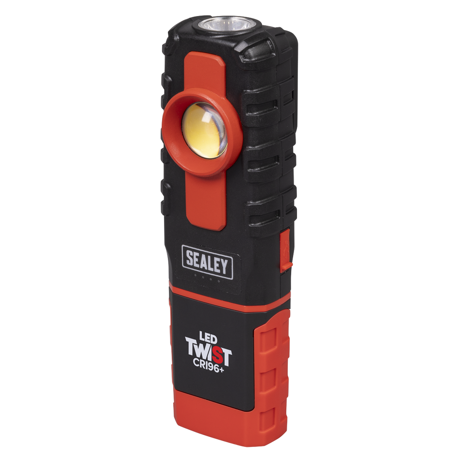 LED601CM LED Twist Rechargeable Inspection Light 6W COB LED & 1W SMD LED Colour Match CRI 96