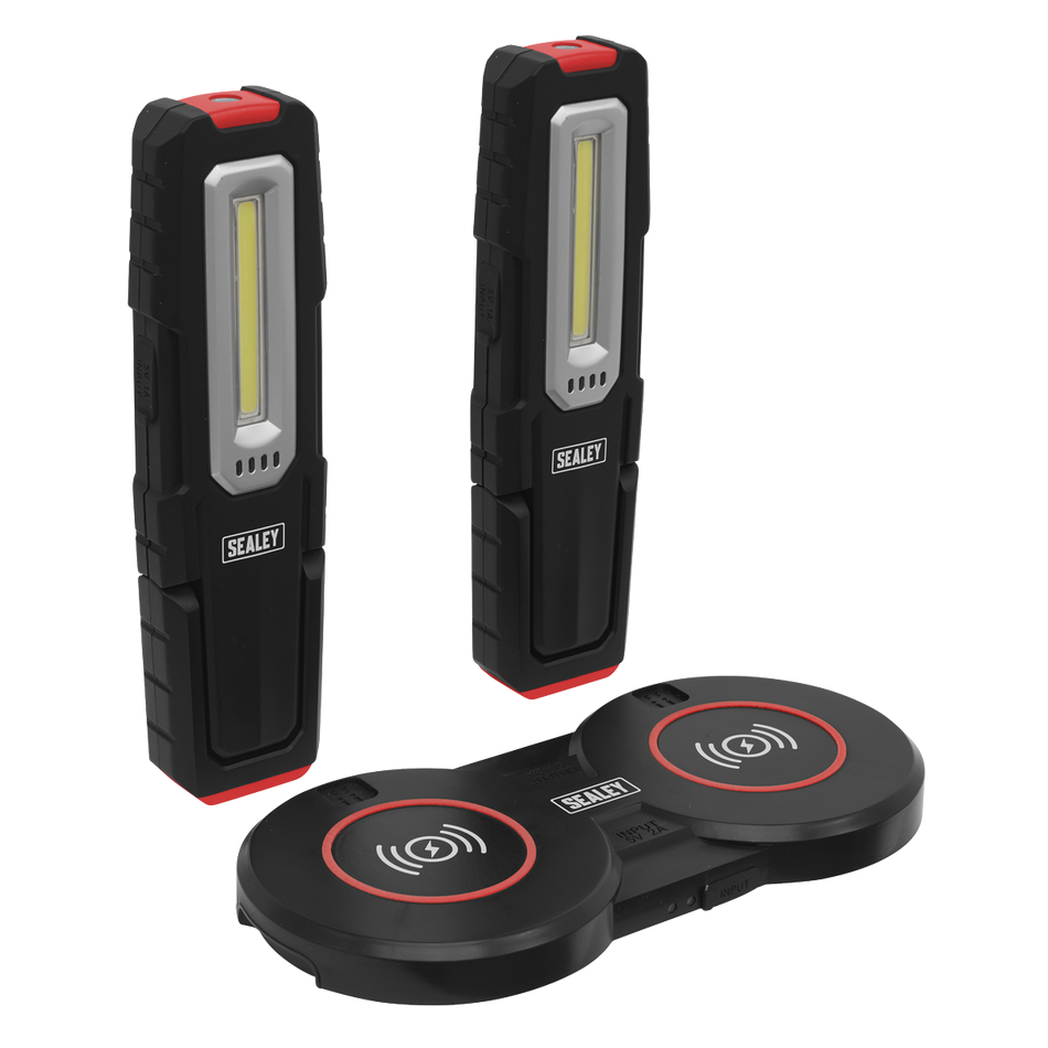 LEDWCBCOMBO5 Inspection Light (x2) with Double Wireless Charging Base 5W COB & 1W SMD LED