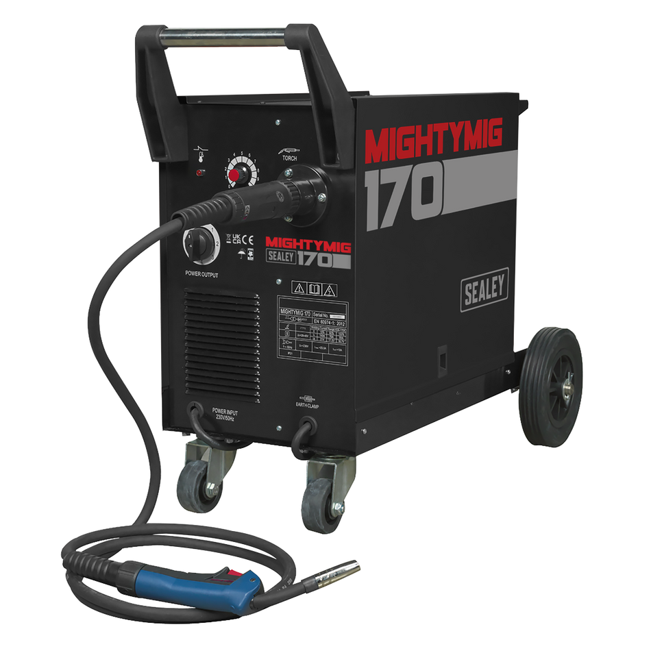 MIGHTYMIG170 Professional Gas/Gasless MIG Welder with Euro Torch 170A