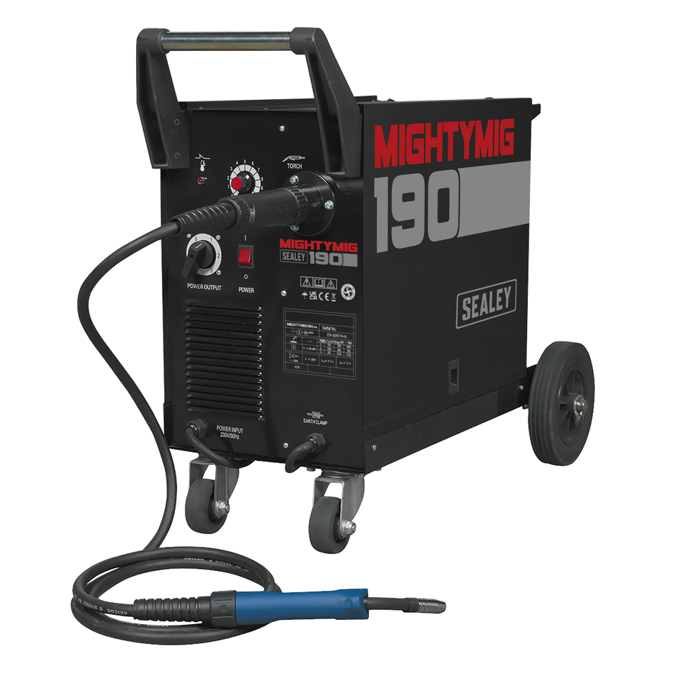 MIGHTYMIG190 Professional Gas/Gasless MIG Welder with Euro Torch 190A