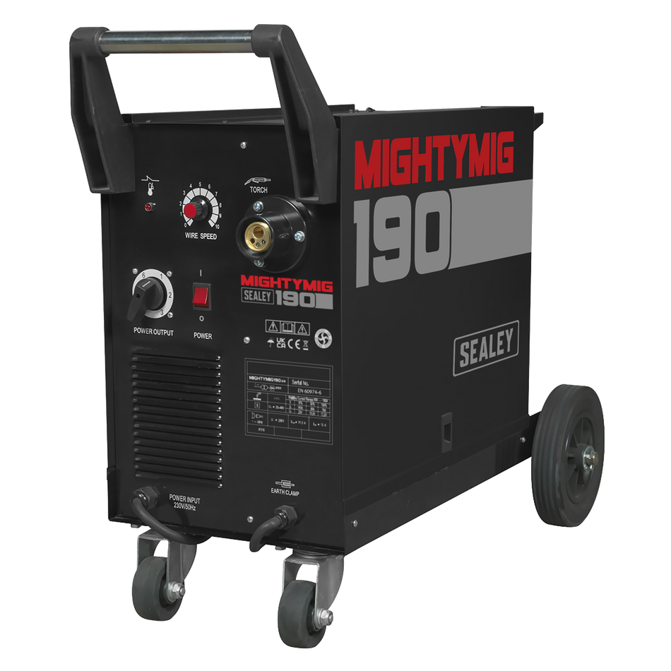 MIGHTYMIG190 Professional Gas/Gasless MIG Welder with Euro Torch 190A