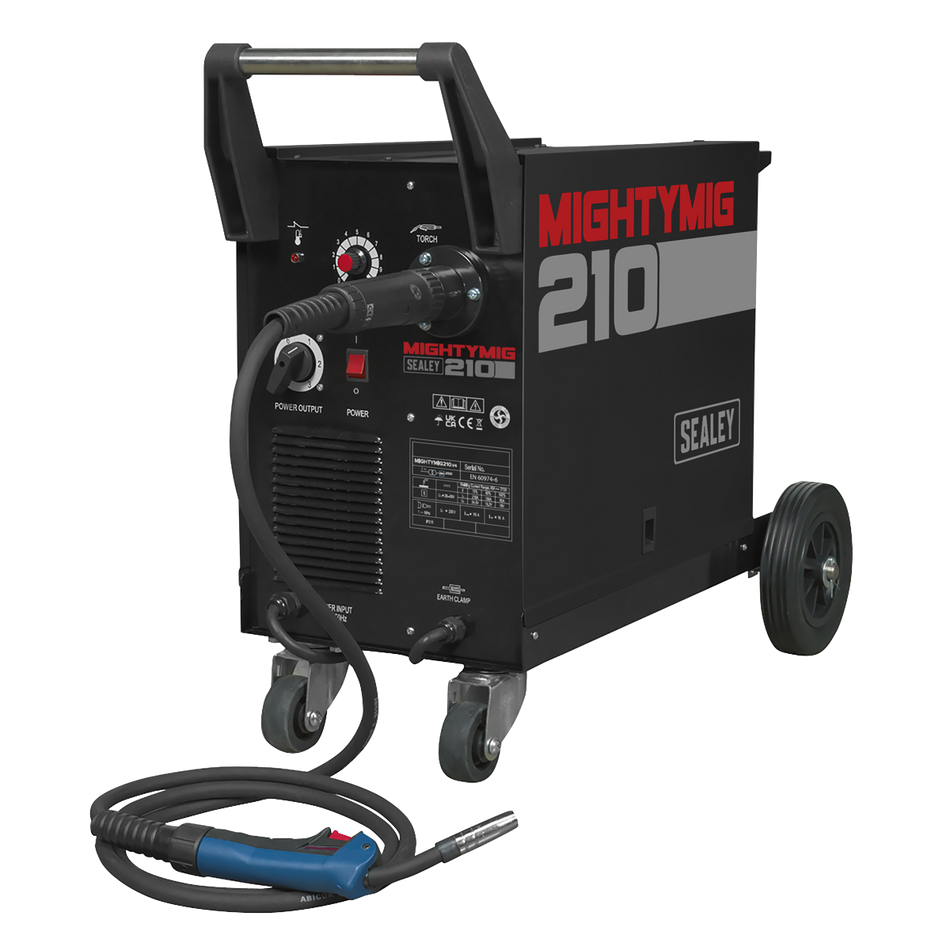MIGHTYMIG210 Professional Gas/Gasless MIG Welder with Euro Torch 210A