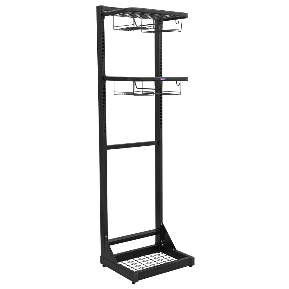 MS081FS Freestanding Motorcycle Helmet & Gear Storage