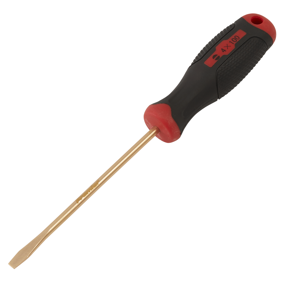 NS093 Screwdriver Slotted 4 x 100mm - Non-Sparking