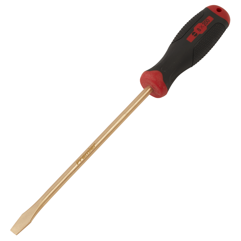 NS095 Screwdriver Slotted 8 x 200mm - Non-Sparking