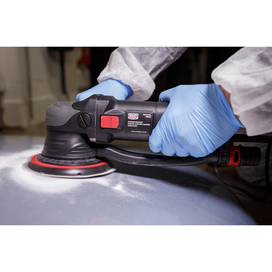 OS600 Premier 150mm Dual Action Variable Speed Electric Sander 600W/230V