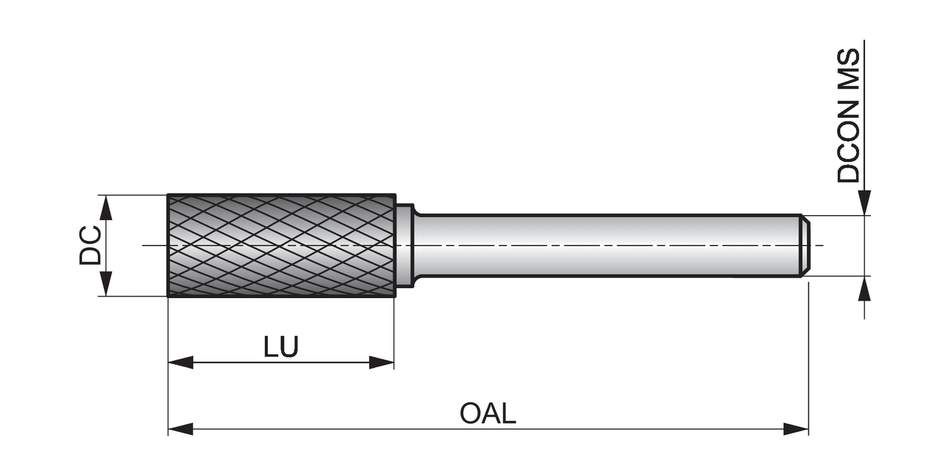P80312.7X6.0 Rotary Burr - Cylinder with endcut