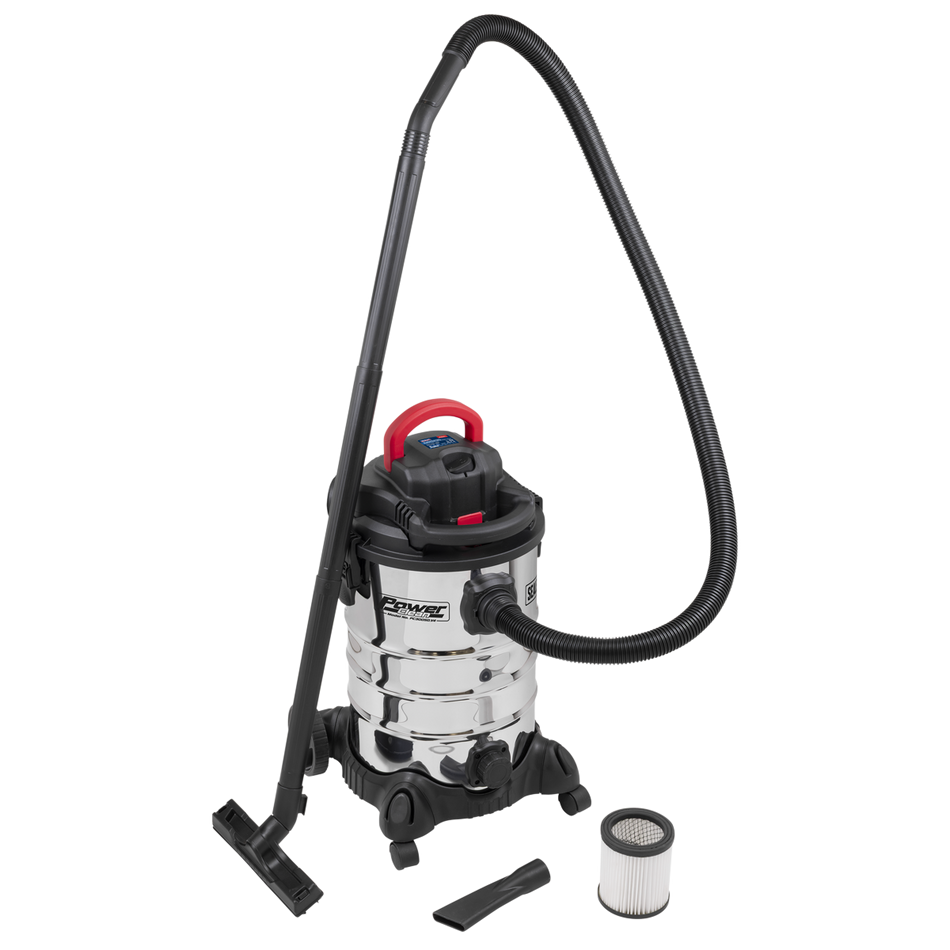 PC300SD 30L Vacuum Cleaner Wet & Dry Stainless Steel Drum & Detachable Leaf Blower 1200W/230V