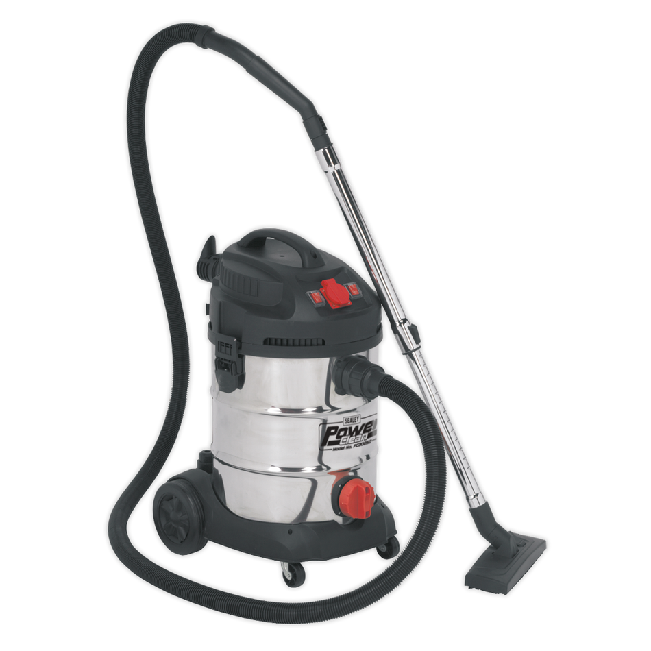 PC300SDAUTO Industrial Vacuum Cleaner Stainless Steel Drum Auto Start 30L 1400W/230V