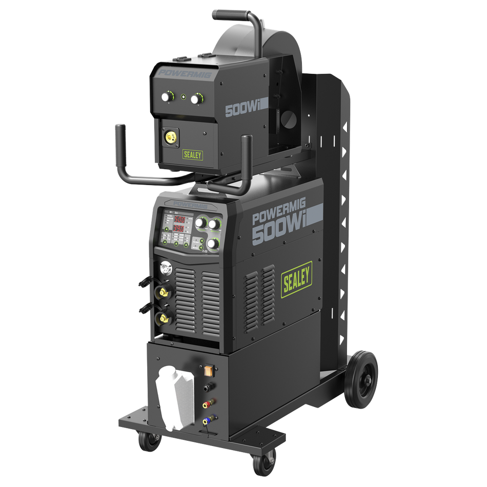 POWERMIG500Wi 500A Professional Gas/Gasless MIG/TIG/MMA Inverter Welder with Portable Wire Feeder & Water Cooler 400V 3ph
