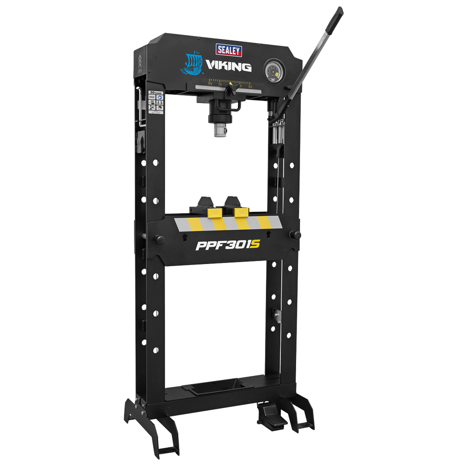 PPF301S Viking Floor Type Air/Hydraulic Press with Sliding Ram and Foot Pedal 30 Tonne