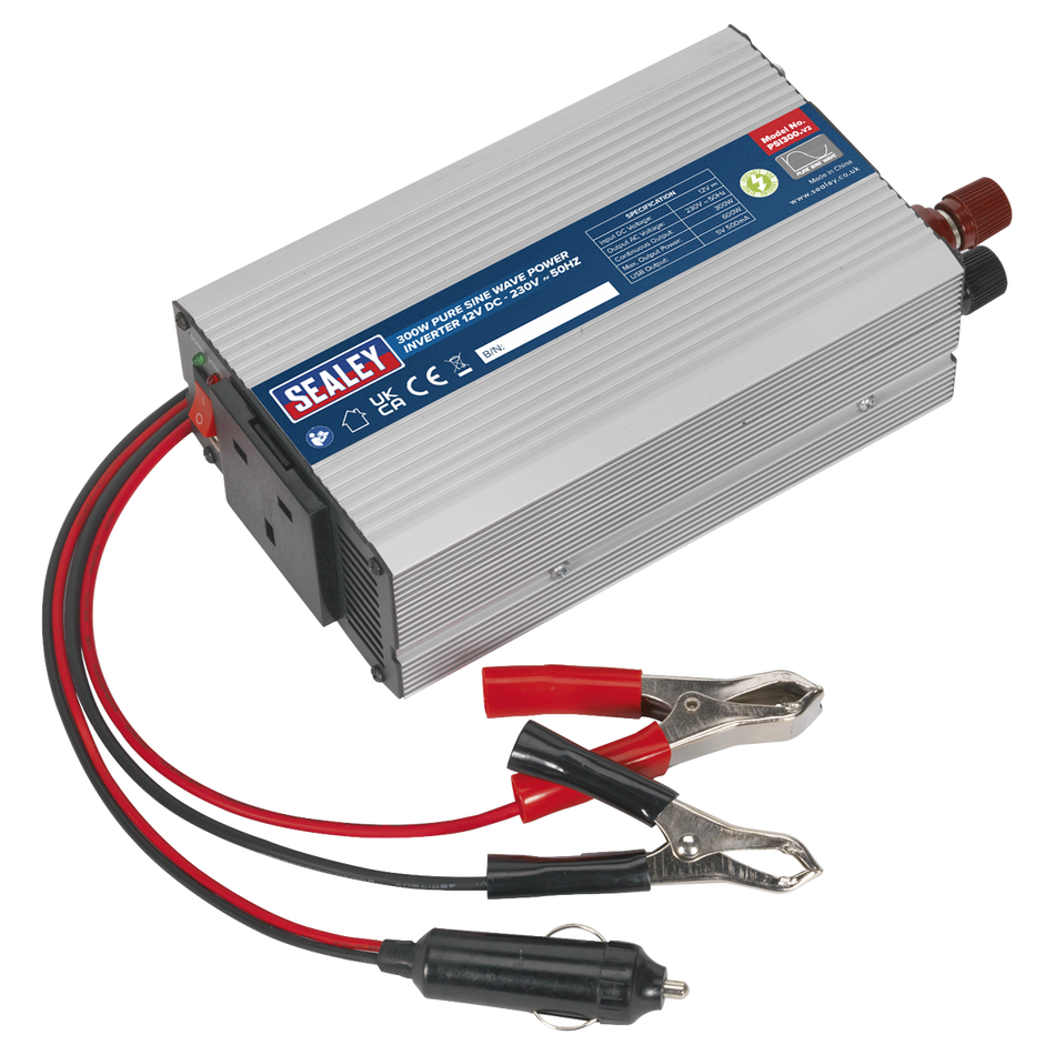 PSI300 Pure Sine Wave Power Inverter 300W 12V