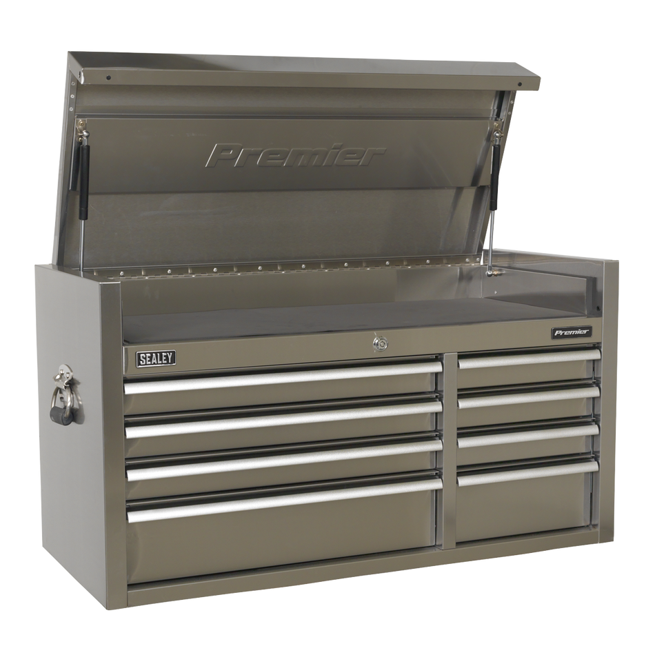 PTB104008SS Premier Heavy-Duty Extra-Wide Topchest 8 Drawer 1055mm - Stainless Steel