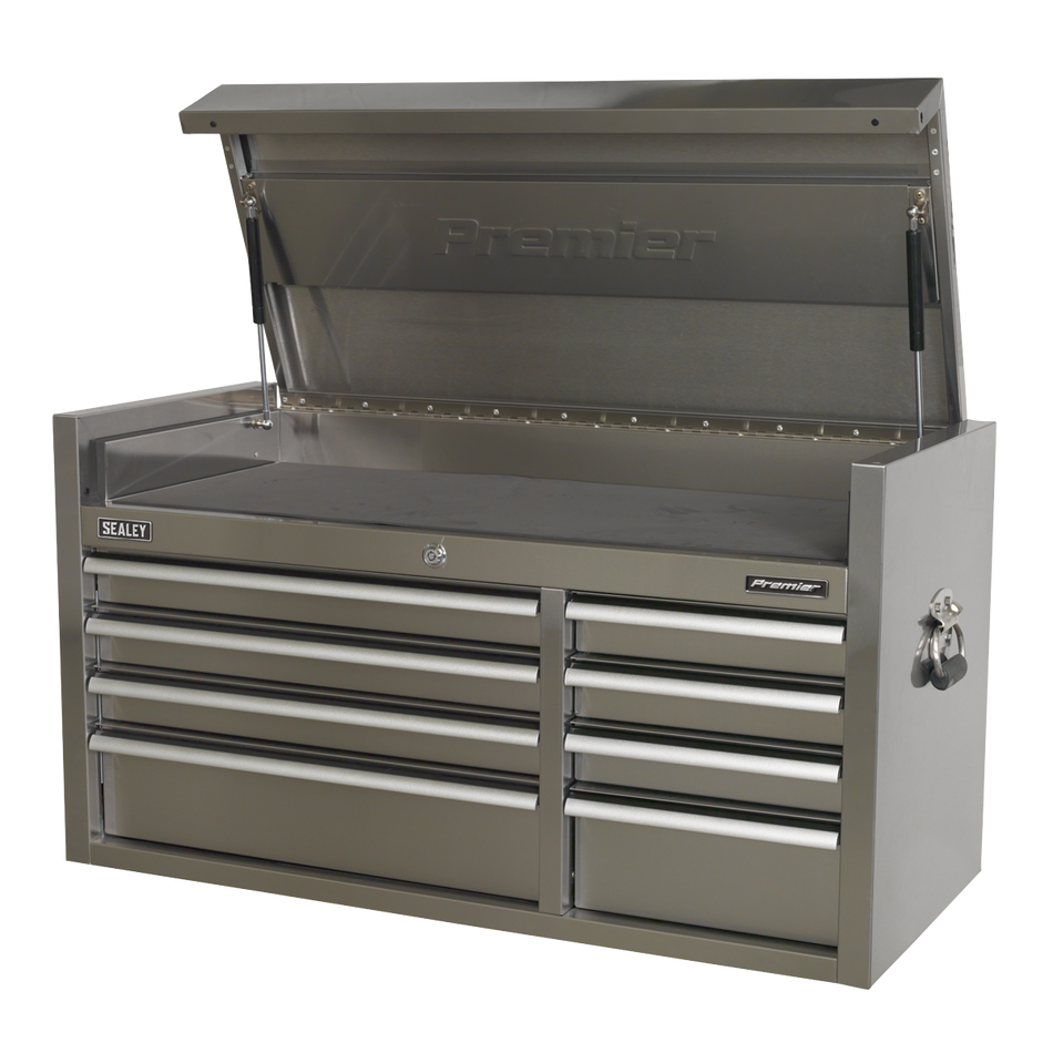 PTB104008SS Premier Heavy-Duty Extra-Wide Topchest 8 Drawer 1055mm - Stainless Steel
