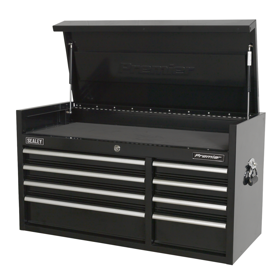 PTB104008 Premier Heavy-Duty Extra-Wide Topchest 8 Drawer 1040mm - Black