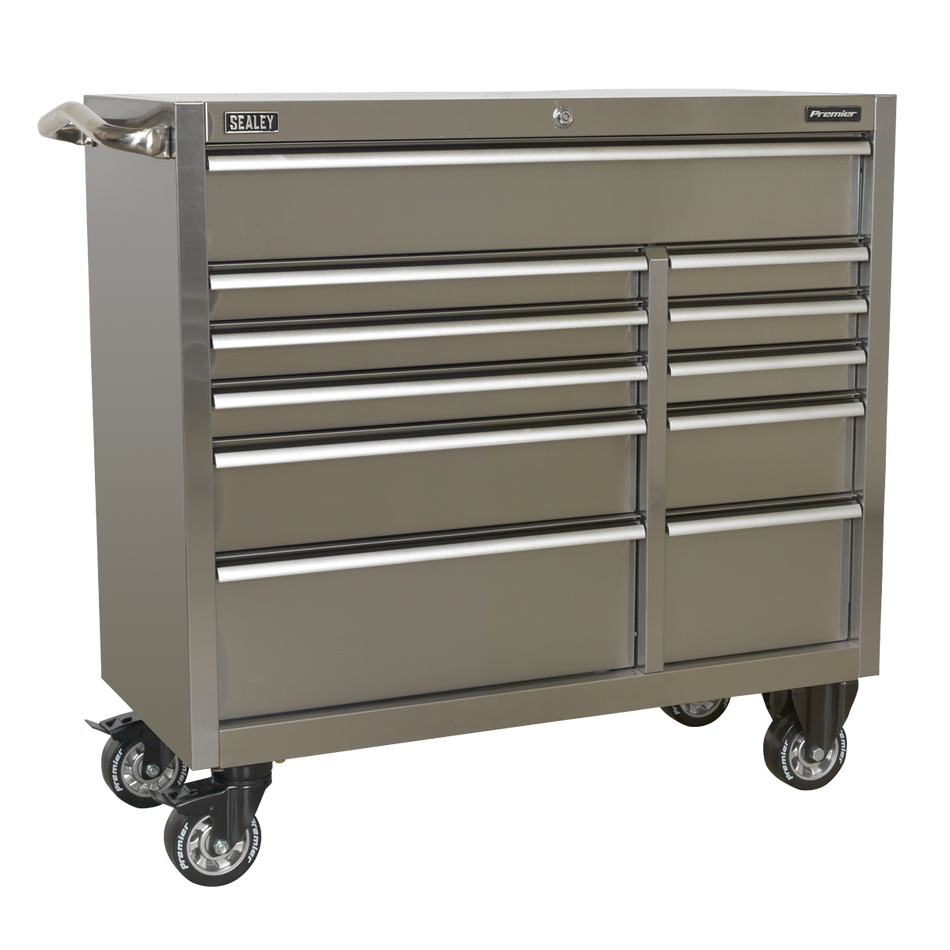 PTB105511SS Premier Heavy-Duty Extra-Wide Rollcab 11 Drawer 1055mm - Stainless Steel