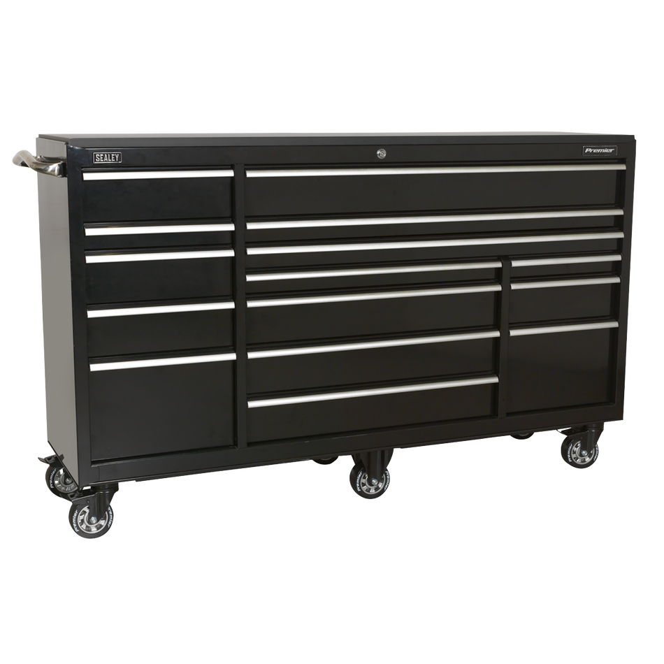 PTB183015 Premier Heavy-Duty Extra-Wide Rollcab 15 Drawer 1845mm - Black