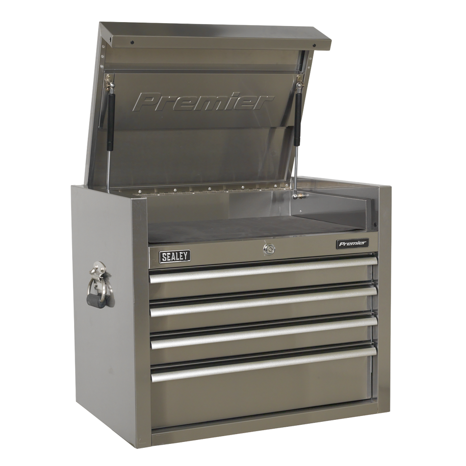PTB66004SS Premier Heavy-Duty Topchest 4 Drawer 675mm - Stainless Steel
