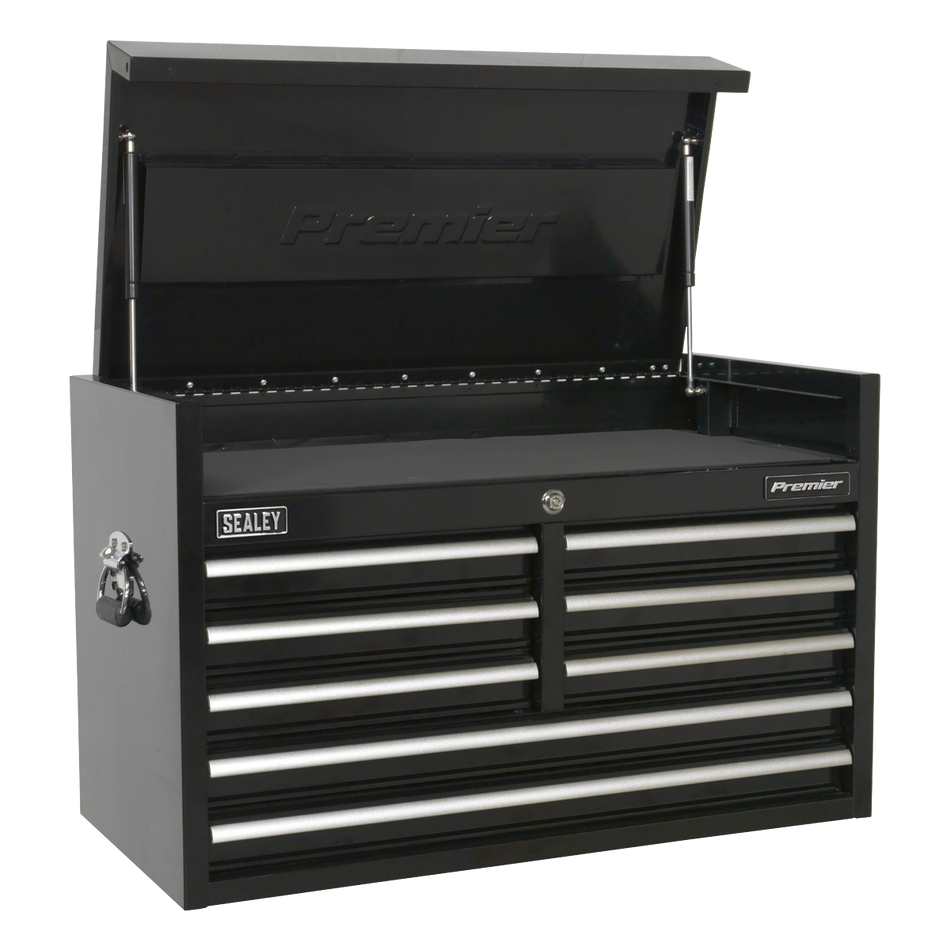 PTB91508 Premier Heavy-Duty Topchest 915mm 8 Drawer - Black