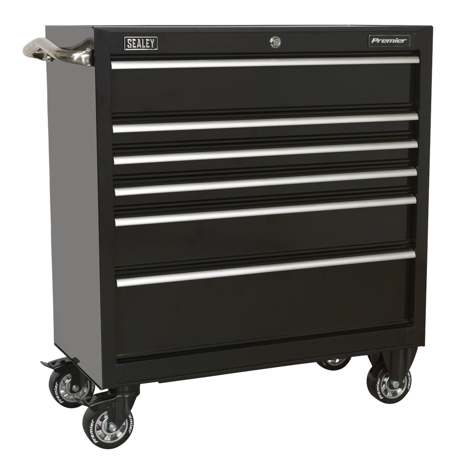 PTB93006 Premier Heavy-Duty Rollcab 930mm 6 Drawer - Black