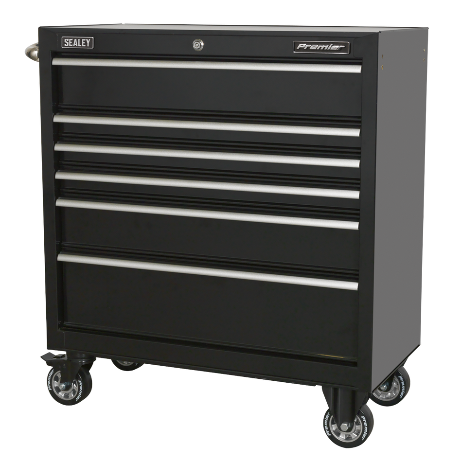 PTB93006 Premier Heavy-Duty Rollcab 930mm 6 Drawer - Black
