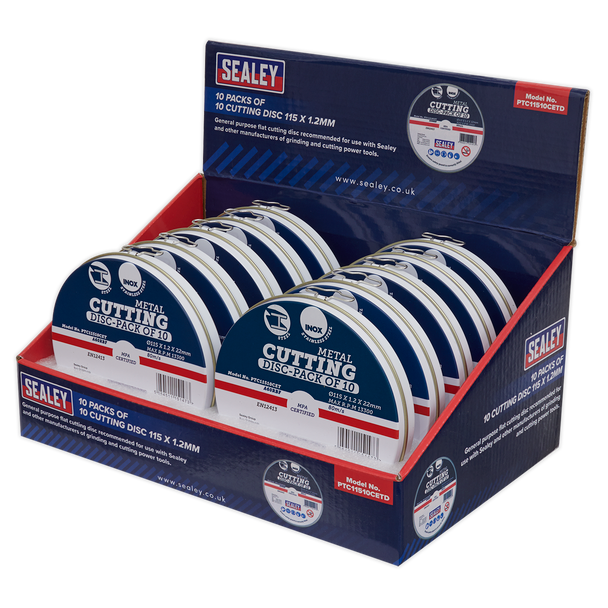 PTC11510CETD 115 x 1.2mm Cutting Discs (10x Packs of 10)