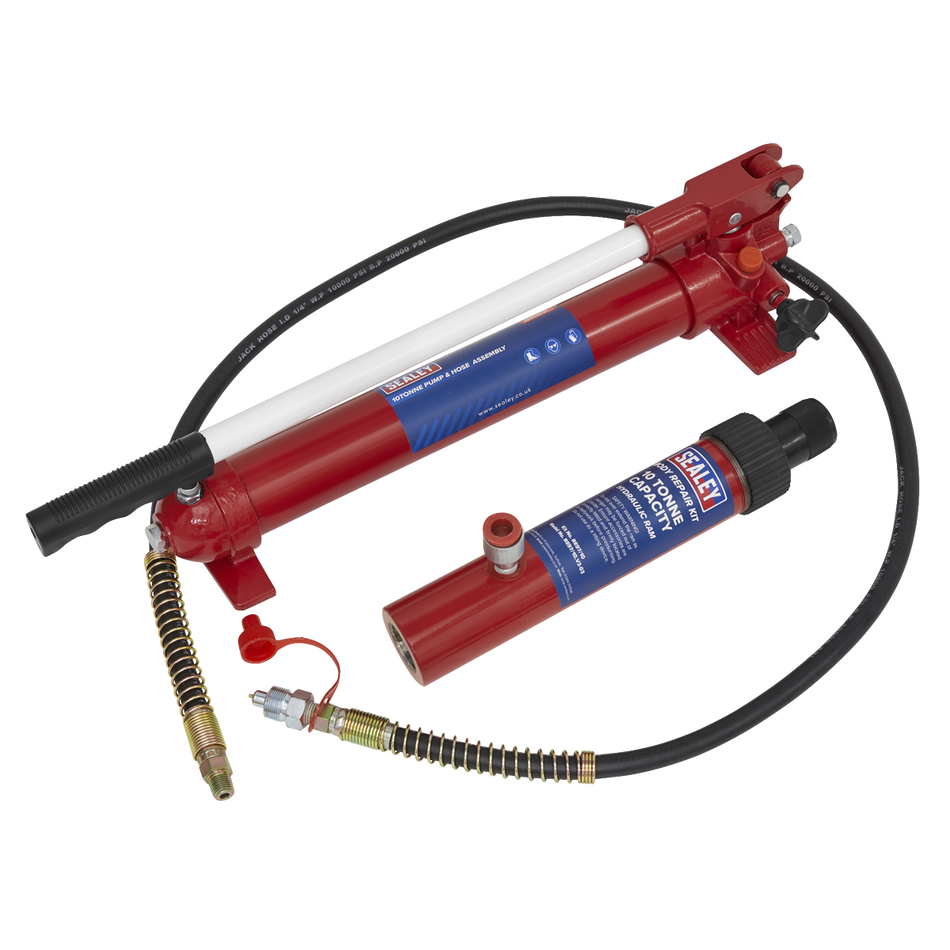 RE97.10-COMBO Snap Push Ram with Pump & Hose Assembly 10 Tonne