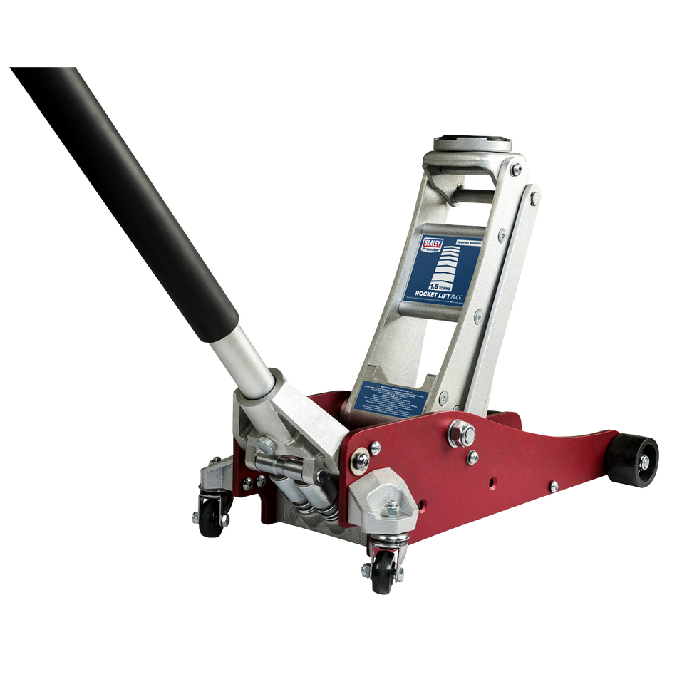 RJA1800 Premier Low Profile Aluminium Trolley Jack with Rocket Lift 1.8 Tonne