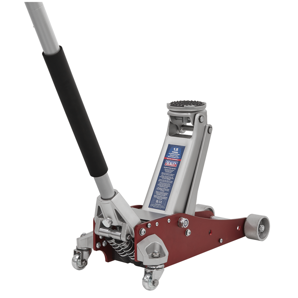 RJAS1500 Aluminium/Steel Trolley Jack with Rocket Lift 1.5 Tonne