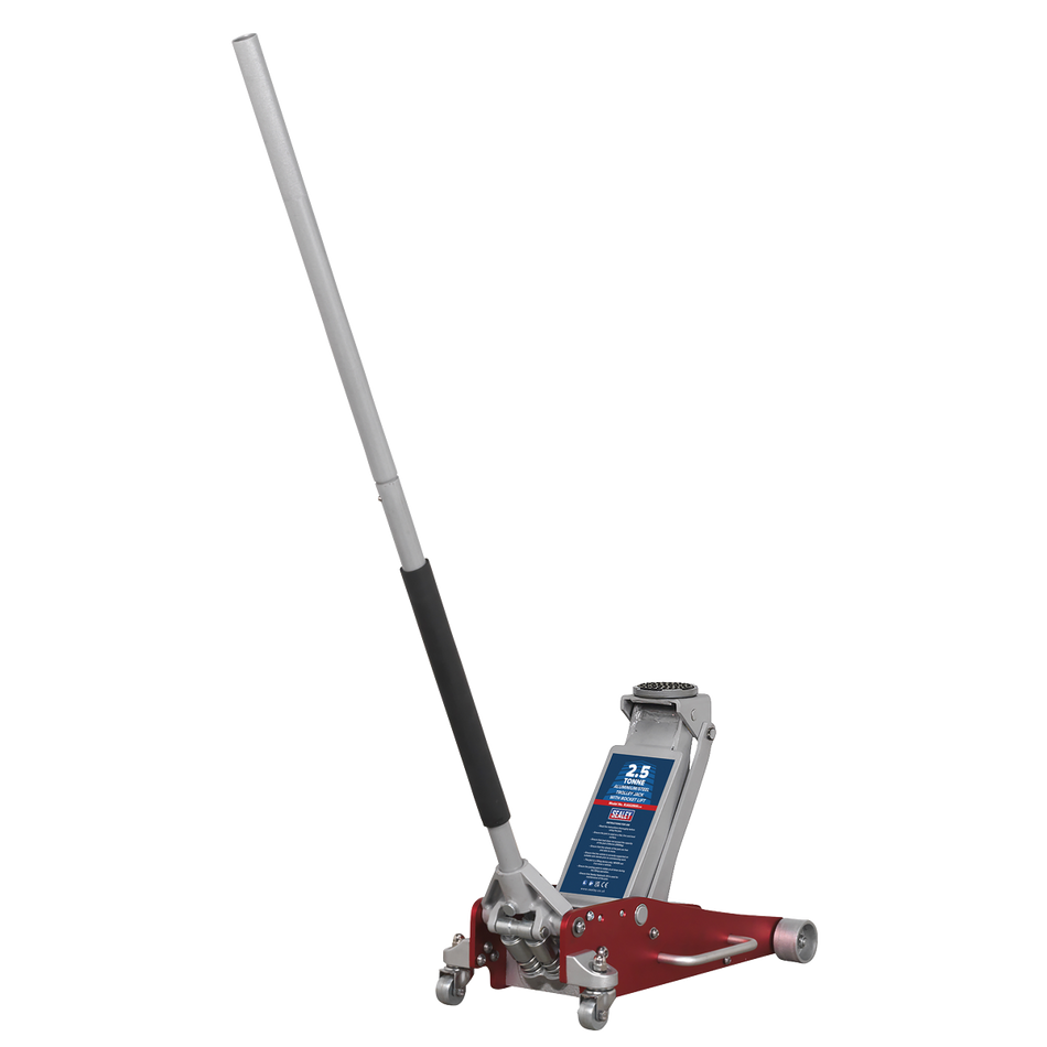RJAS2500 Aluminium/Steel Trolley Jack with Rocket Lift 2.5 Tonne