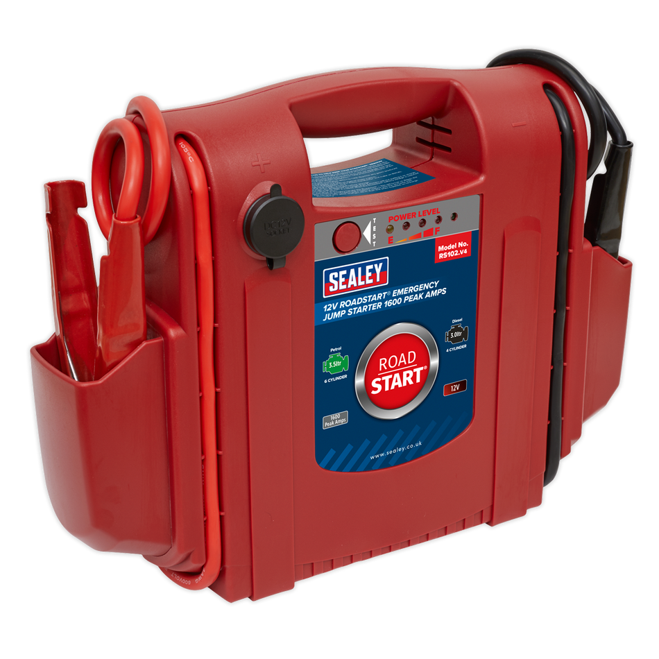 RS102 RoadStart 12V Emergency Jump Starter 1600 Peak Amps