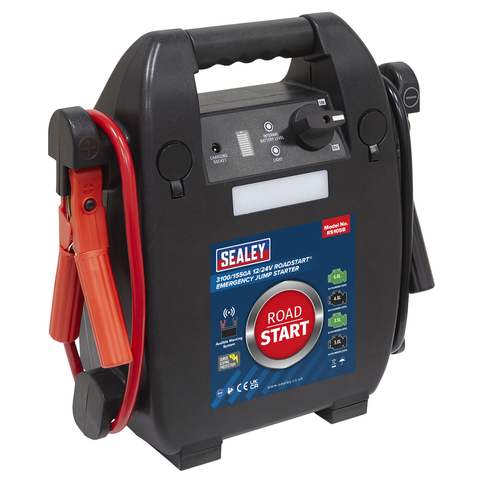 RS105B RoadStart 12/24V Emergency 8-Cylinder Jump Starter 6L