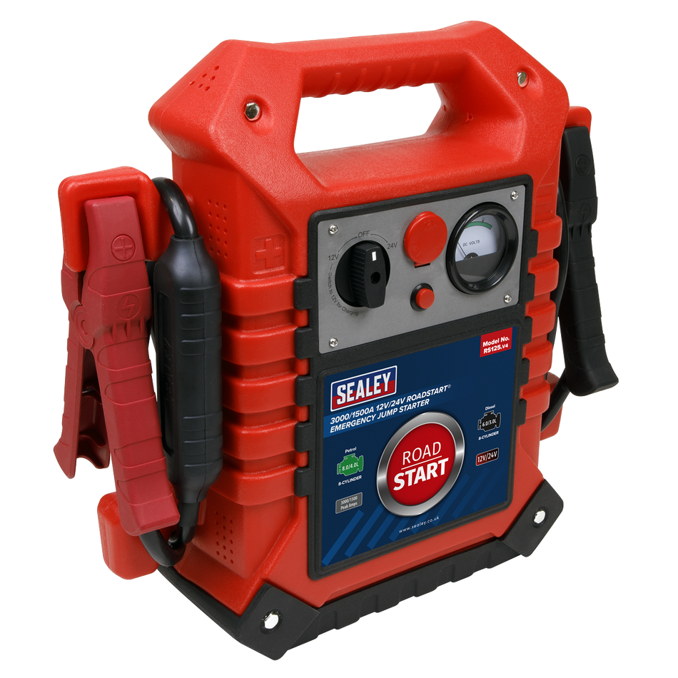 RS125 RoadStart 12/24V Emergency Jump Starter 3000/1500 Peak Amps