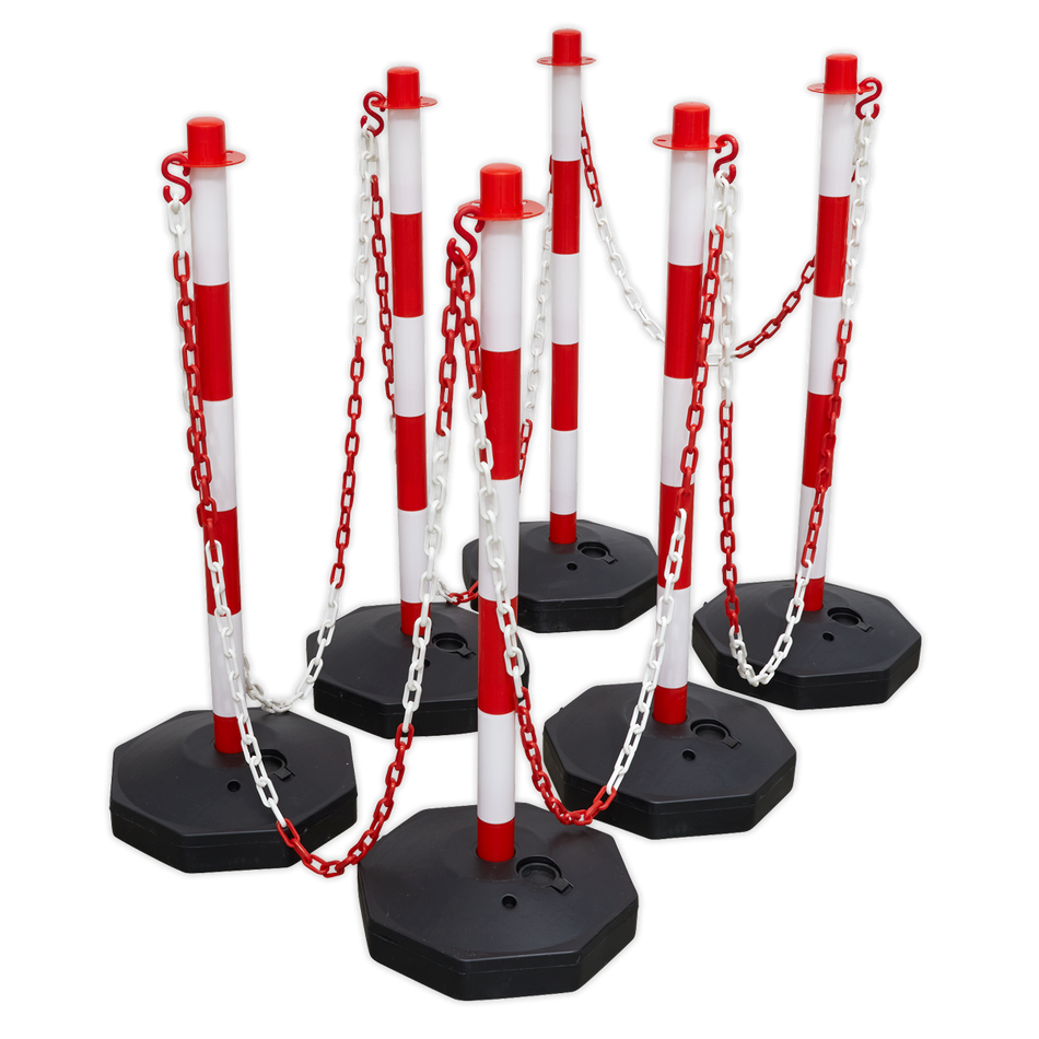 RWSBKIT Post & Chain Kit 25m - Red/White