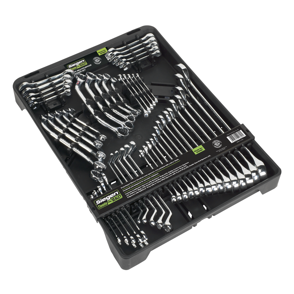 S01084 Siegen Multipurpose Spanner Set 50pc