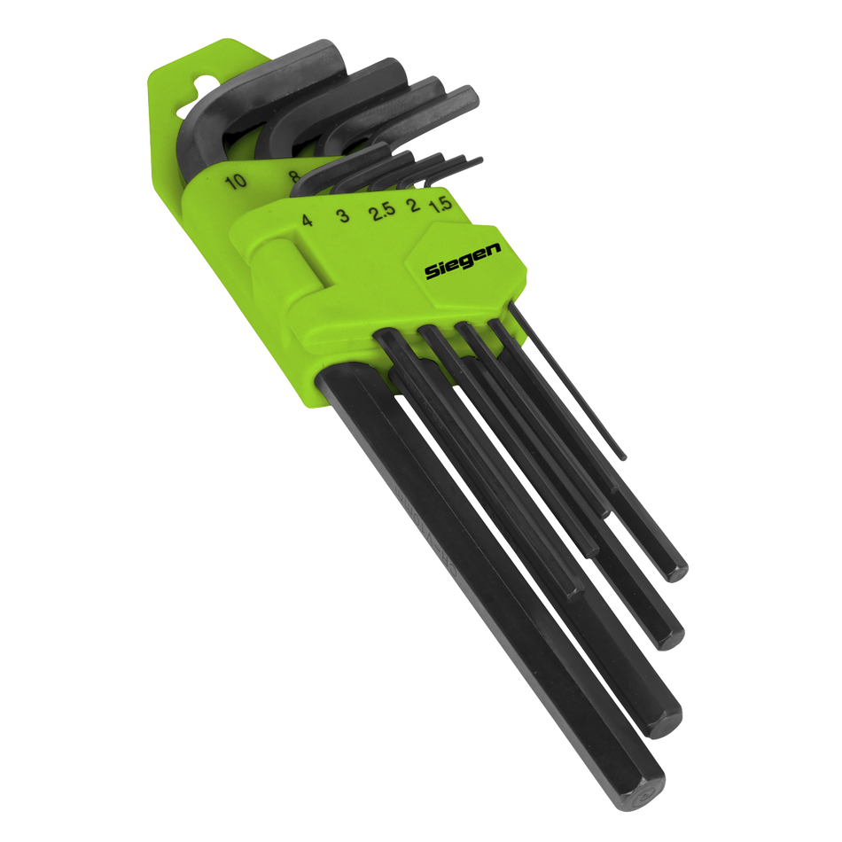 S01091 Siegen Long Hex Key Set 9pc