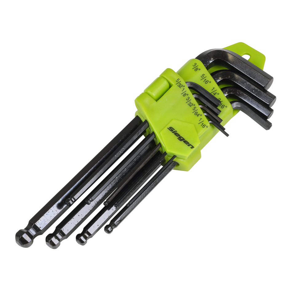 S01098 Siegen Imperial Long Ball-End Hex Key Set 9pc