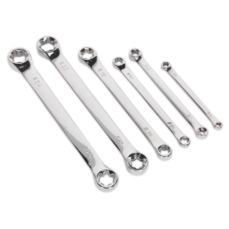 S01107 Siegen TRX-Star* Double End Spanner Set 6pc