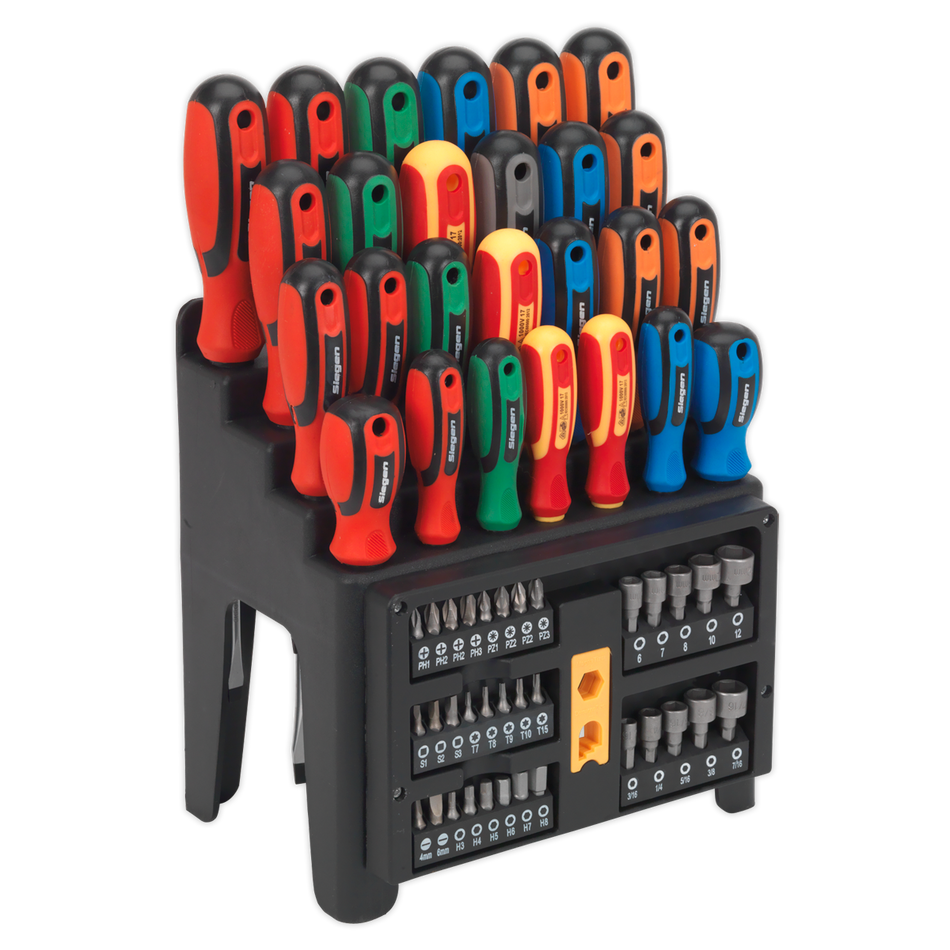 S01152 Siegen Screwdriver Bit & Nut Driver Set 61pc