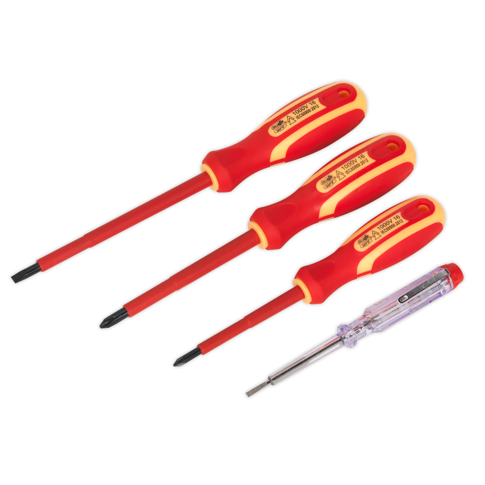 S01155 Siegen Electrician's Screwdriver Set 4pc - VDE Approved