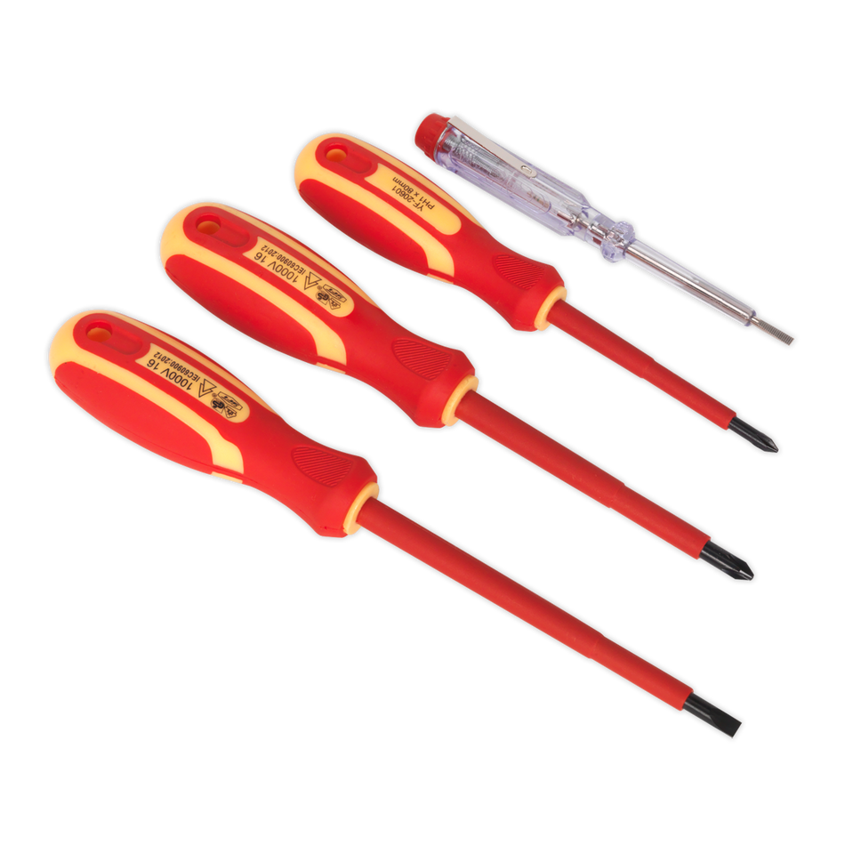 S01155 Siegen Electrician's Screwdriver Set 4pc - VDE Approved