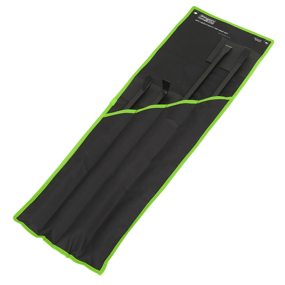 S01193 Heavy-Duty Pry Bar Set with Hammer Cap 4pc