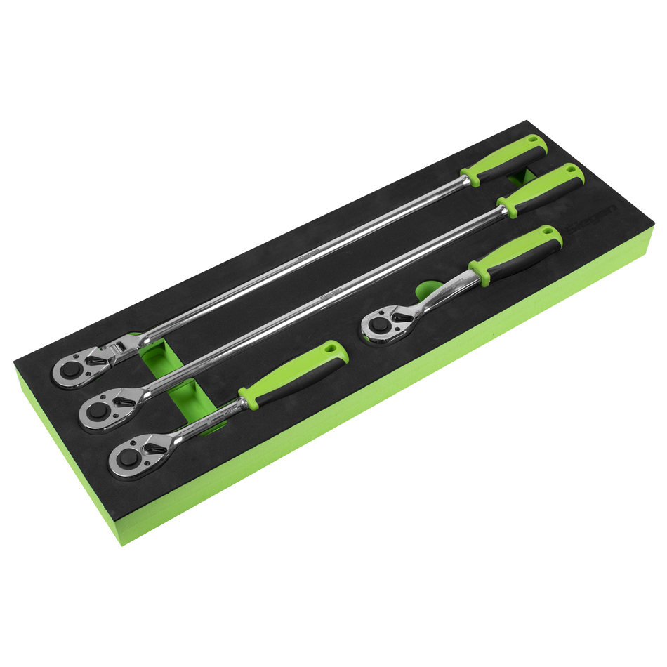 S01231 Siegen Ratchet Wrench Set with Flip Reverse 1/2"Sq Drive 4pc