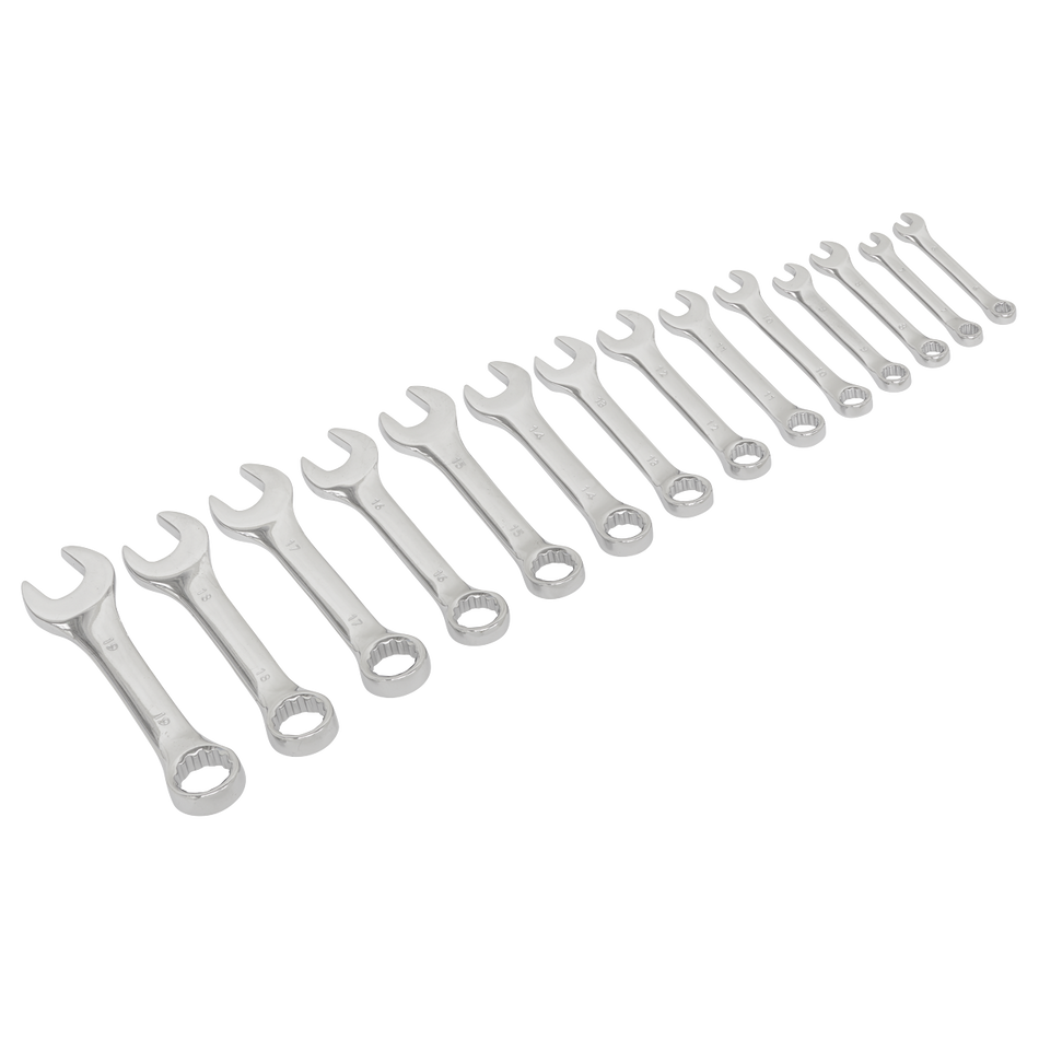 S01232 Siegen Stubby Combination Spanner Set 14pc