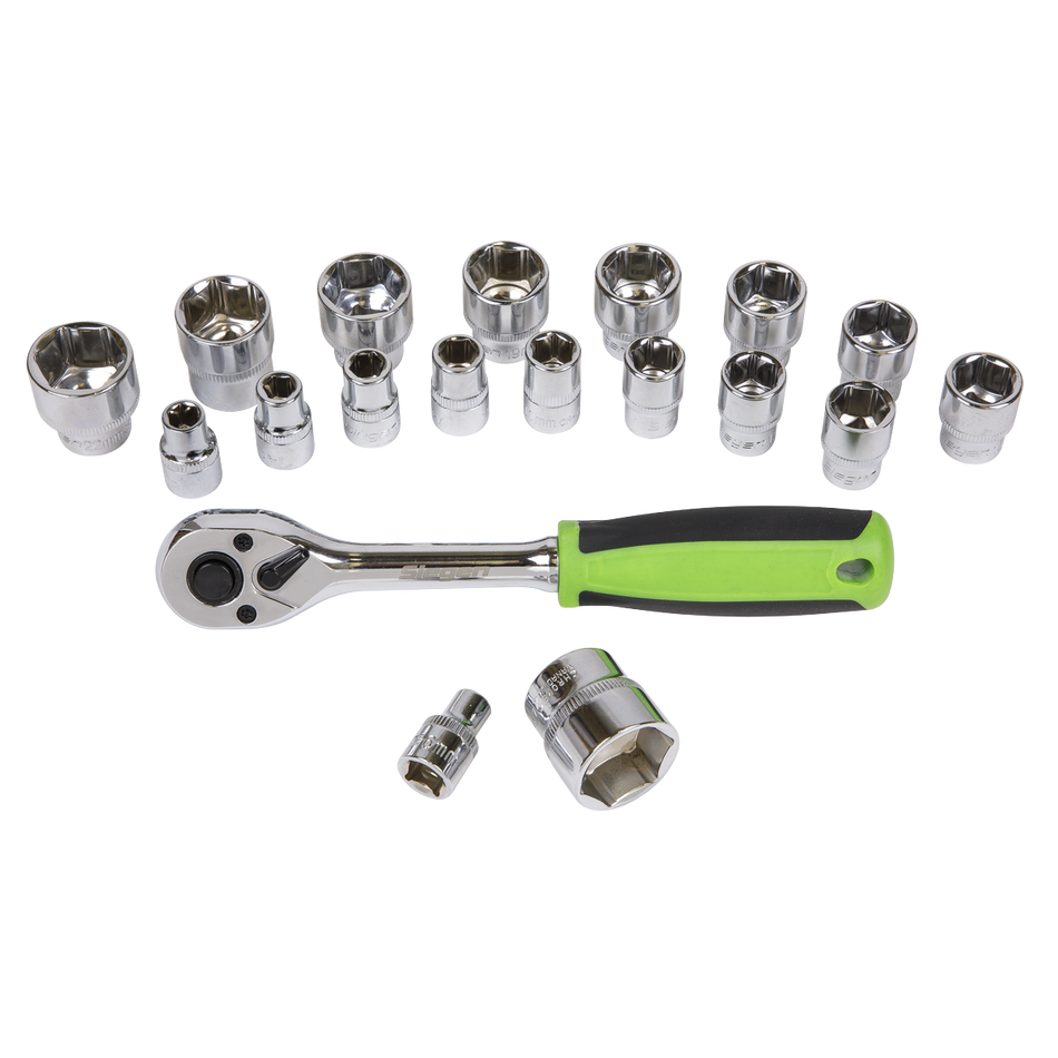 S01243 Siegen Socket Set 3/8"Sq Drive 19pc