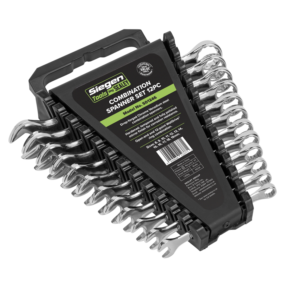 S01246 Siegen Combination Spanner Set 12pc