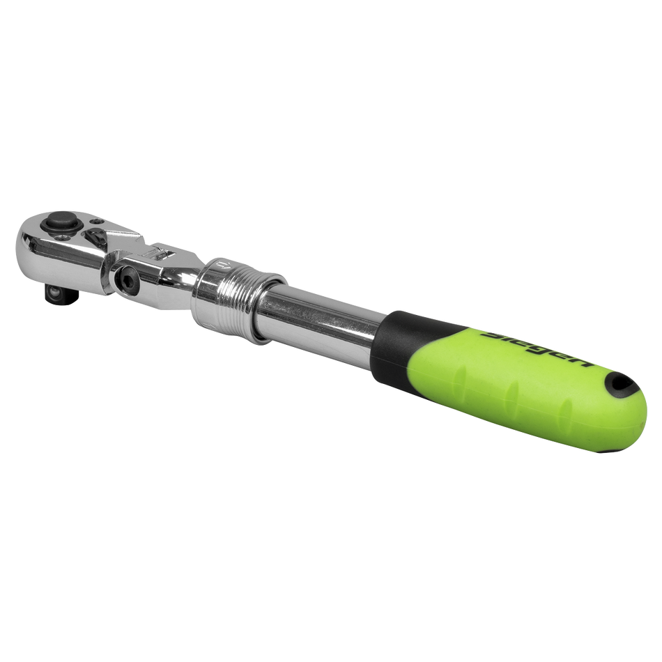 S01295 Siegen Extendable Flexi-Head Ratchet Wrench 3/8"Sq Drive