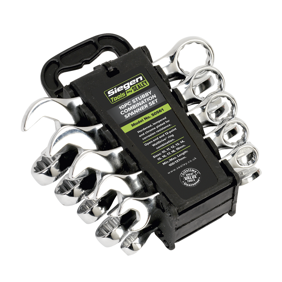 S0561 Siegen Stubby Combination Spanner Set 10pc