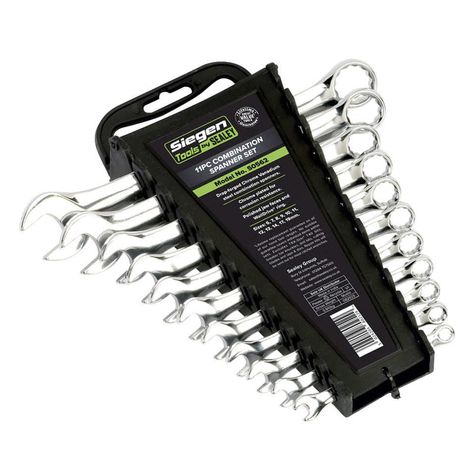 S0562 Siegen Combination Spanner Set 6-19mm 11pc
